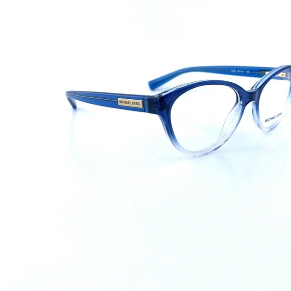 New Michael Kors Frames Blue Clear Acetate Eyeglasses Cat Eye MK8021 3122 50 mm - Picture 11 of 15